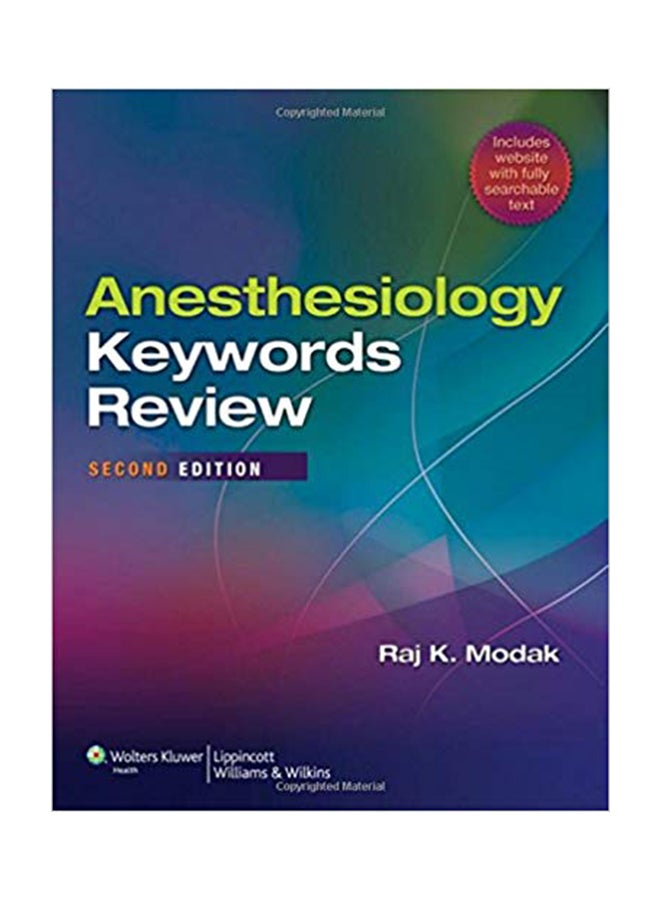 Anesthesiology Keywords Review paperback english - 25-Dec-12 
