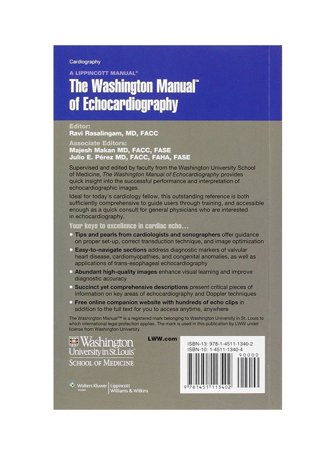 The Washington Manual Of Echocardiography Paperback English - 1-Sep-12  - Image 2