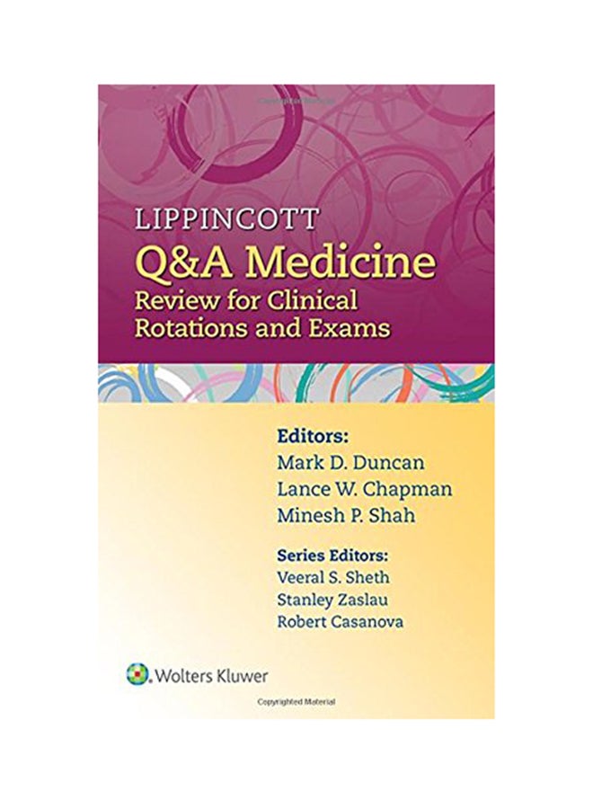 Lippincott Q And A Medicine: Review For Clinical Rotations And Exams Paperback English by Mark Duncan - 30 Jul 2015 
