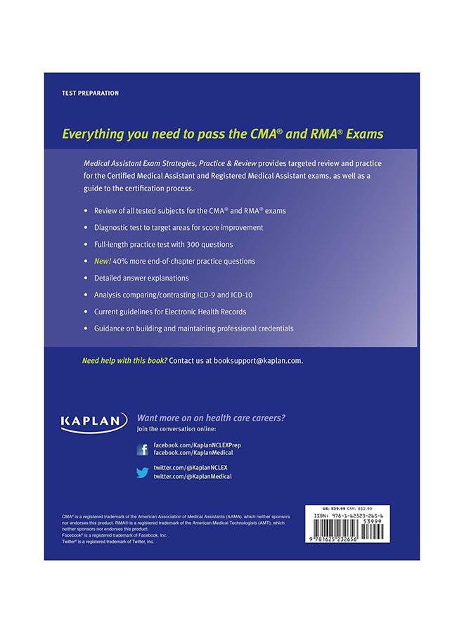 Medical Assistant Exam Strategies, Practice And Review With Practice Test paperback english - 3 Nov 2015