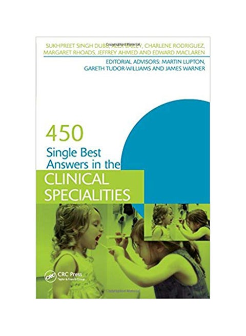 450 Single Best Answers In The Clinical Specialities Paperback English by Jeffrey Ahmed - 10 Oct 2012