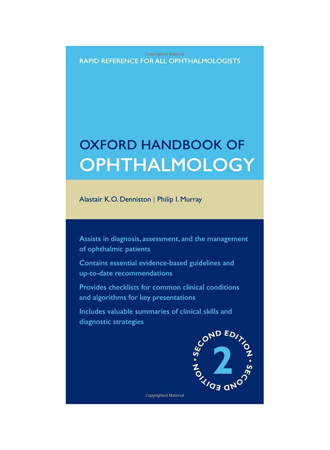 Oxford Handbook Of Ophthalmology Paperback English by Alastair K. O. Denniston - 10 Aug 2009 