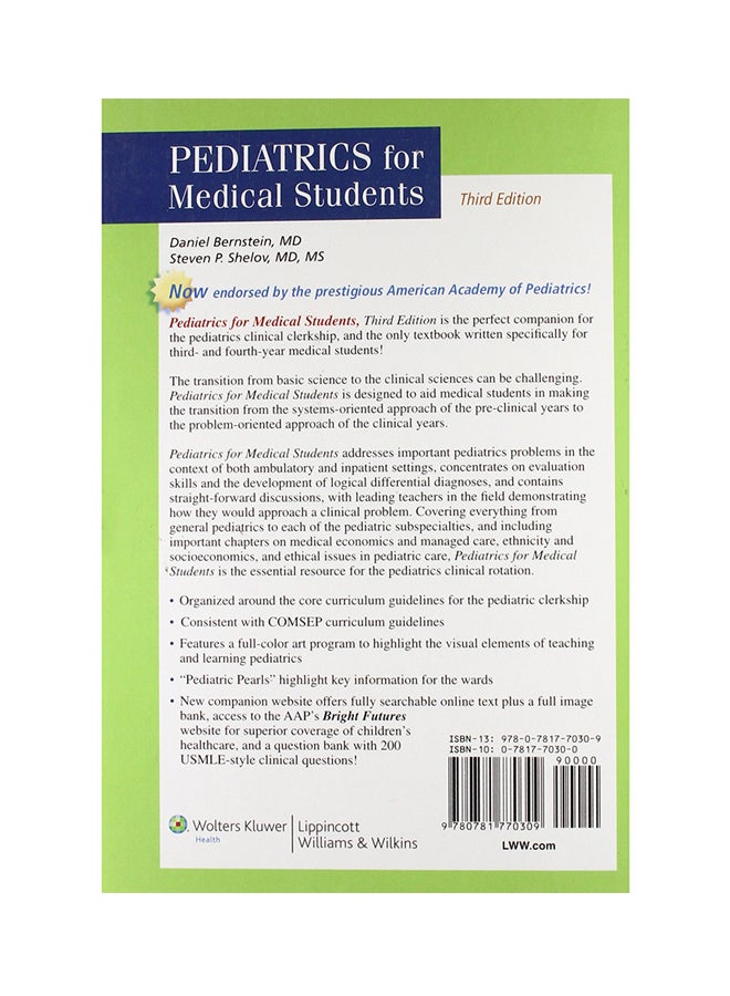 Pediatrics For Medical Students Paperback English by Daniel Bernstein - 06 Aug 2011  - Image 2