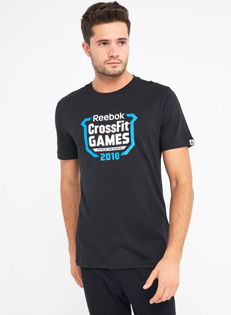 Reebok - Crossfit Games Crest T-Shirt Black/Blue/White - Image 1