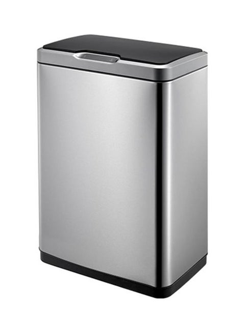 High Quality Sturdy And Durable Fingerprint Resistant Automatic Sensor Dustbin With Plastic Inner Bucket Silver/Black 80Liters