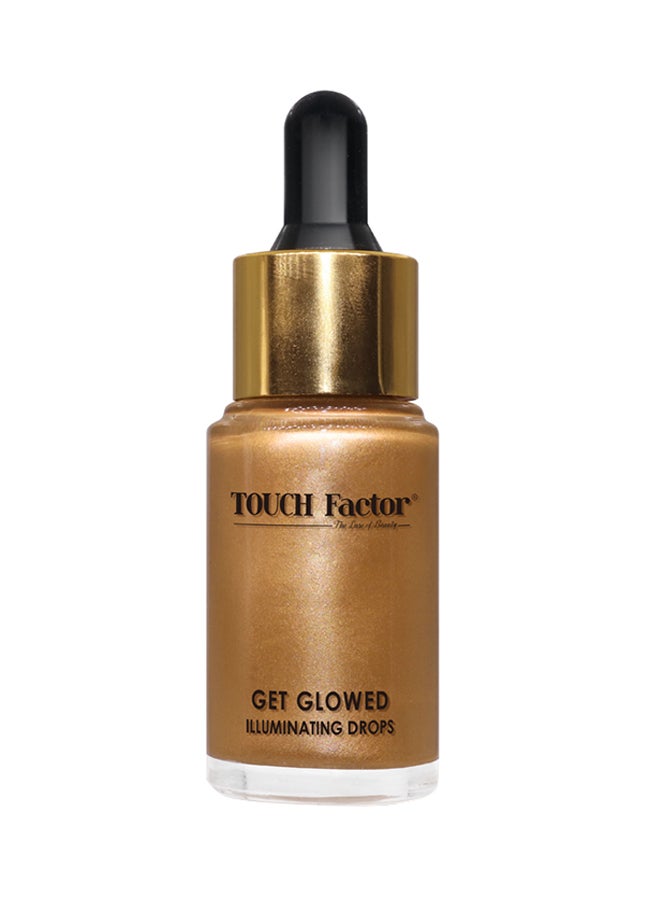 Touch Factor Get Glowed Illuminating Drops Liquid Highlighter Dark Golden-05 