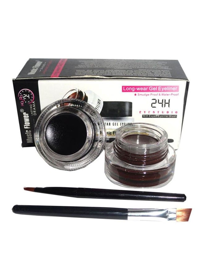 Music Flower - Long-Wear Gel Eyeliner Black/Brown - Image 1