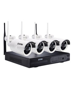 نظام مراقبة يتكون من 4 كاميرات IP لا سلكية CCTV