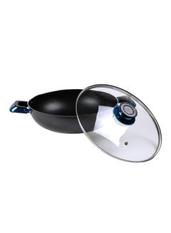 KAWASHI Hopewell Wokpan With Lid Black 32cm  - Image 3
