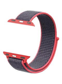 Nylon Replacement Band For Apple Watch Series 3/2/1 Black/Red