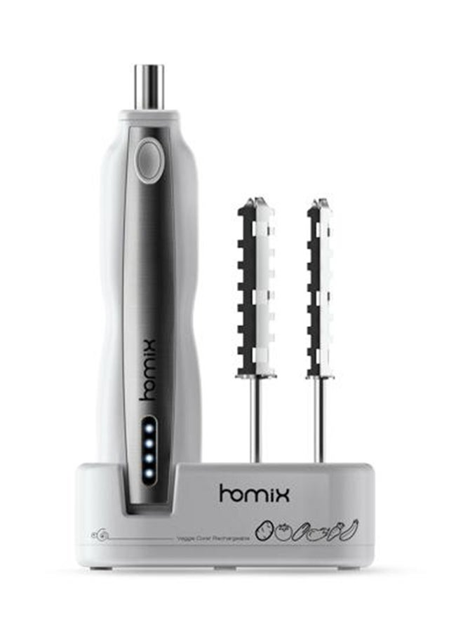 homix Rechargeable Vegetable Corer Grey/Silver 176x66x332mm