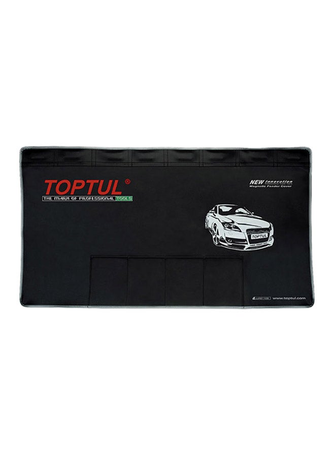 TOPTUL Magnetic Car Fender Cover With Pockets Black 1070x60cm 