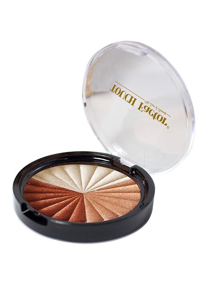 Touch Factor 3 Colour Face Highlighter Cream/Gold/Beige  - Image 2