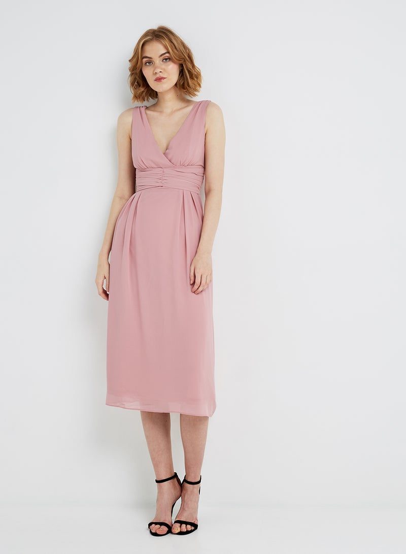 tfnc LONDON - Elois Midi Dress Rose - Image 1