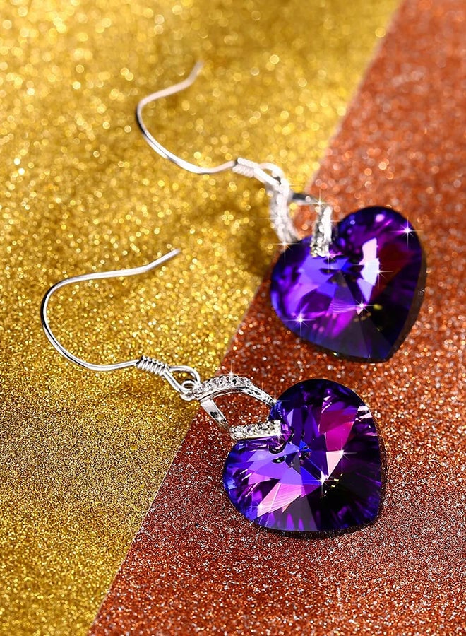 جيز روز أقراط متدلية من الفضة الإسترليني عيار 925 قيراطاً ومرصعة بكريستال سواروفسكي - Image 2