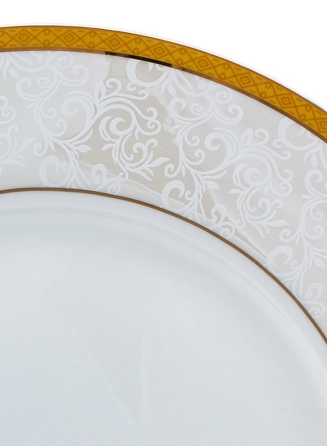Shallow Palazzo Porcelain Bowl White/Gold 9inch - Image 3