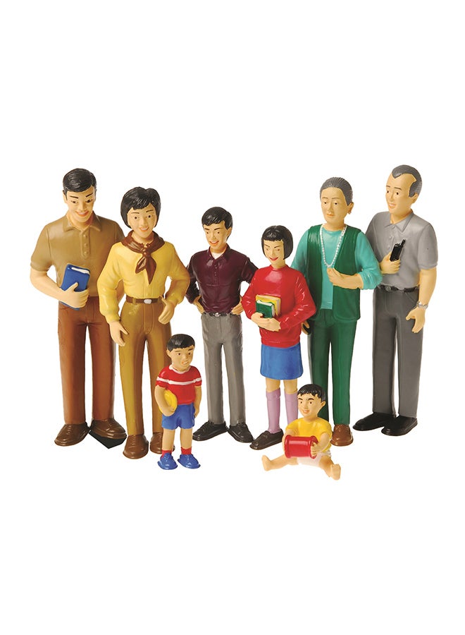 Constructive Playthings 8-Piece Pretend Play Family Playset  - Image 1