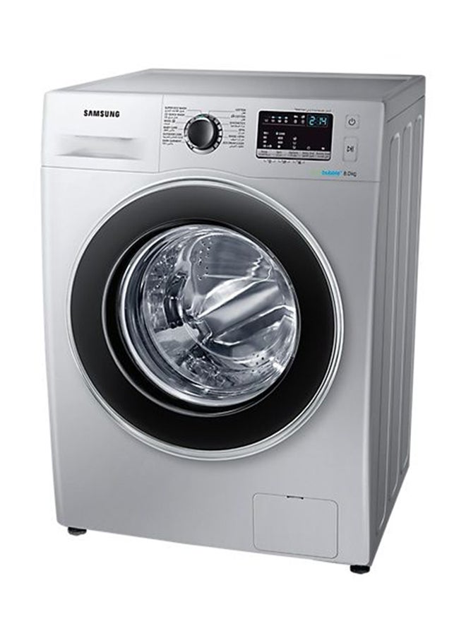 Samsung - Freestanding Front Load Washing Machine WW80J4260GS Silver - Image 1