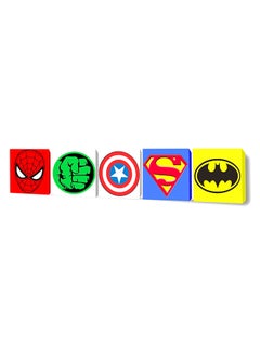 Rateel Printed Canvas Wall Art With Wooden Frame Red/Green/Blue 25x125centimeter  - Image 2