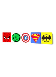 Rateel Printed Canvas Wall Art With Wooden Frame Red/Green/Blue 25x125centimeter  - Image 3