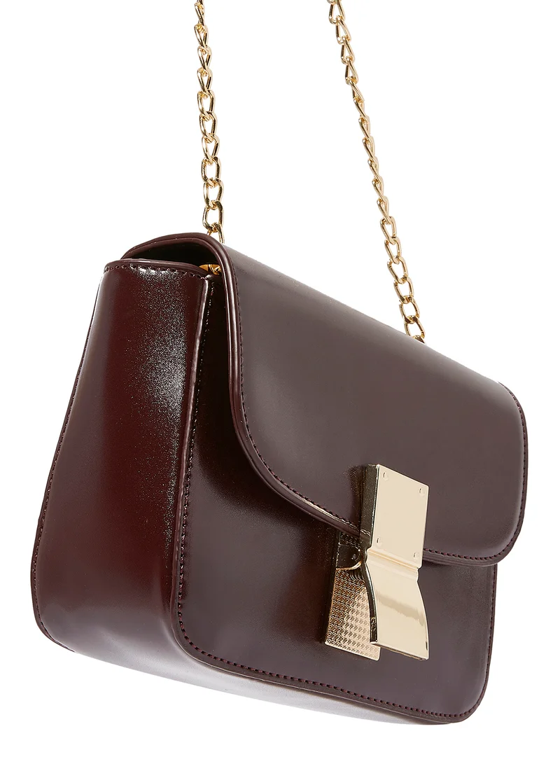shoexpress Aaliyah Polyurethane Crossbody Bag Brown