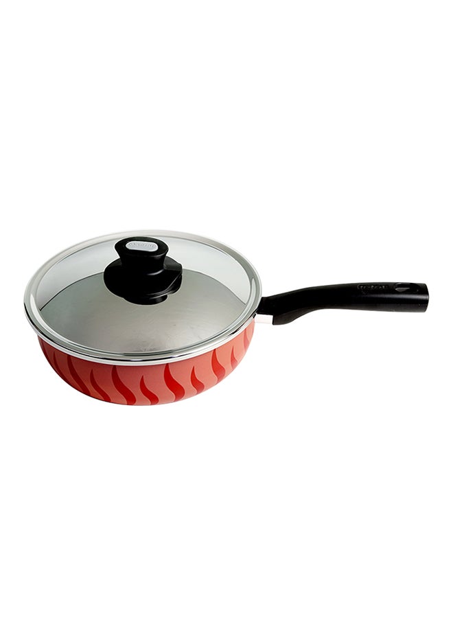Tefal Tempo Sautepan With Lid Red/Silver/Black 26cm 