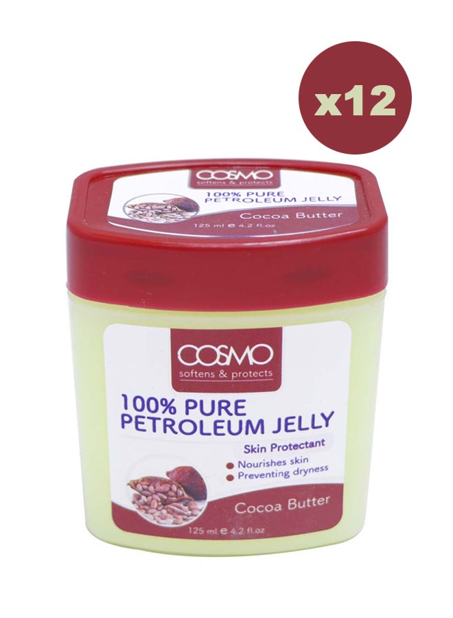 COSMO 12-Piece Cocoa Butter Petroleum Jelly 12x125ml  - Image 1