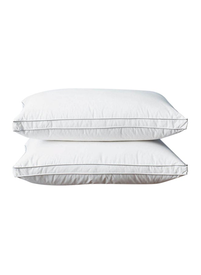 2-Piece Rebounding Comfort Pillow Set polyester White