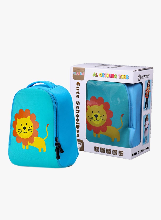 al ostoura toys - Kindgarden Lion Printed Backpack Blue/Yellow/Brown - Image 1