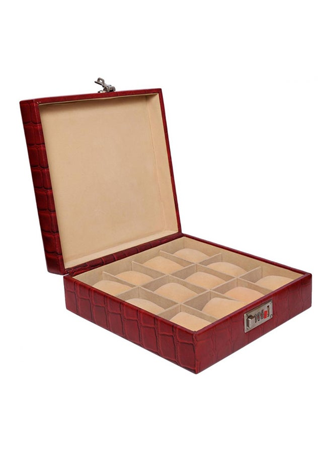 LAVERI LEATHER unisex 12-Grid Leather Watch Box - Image 1