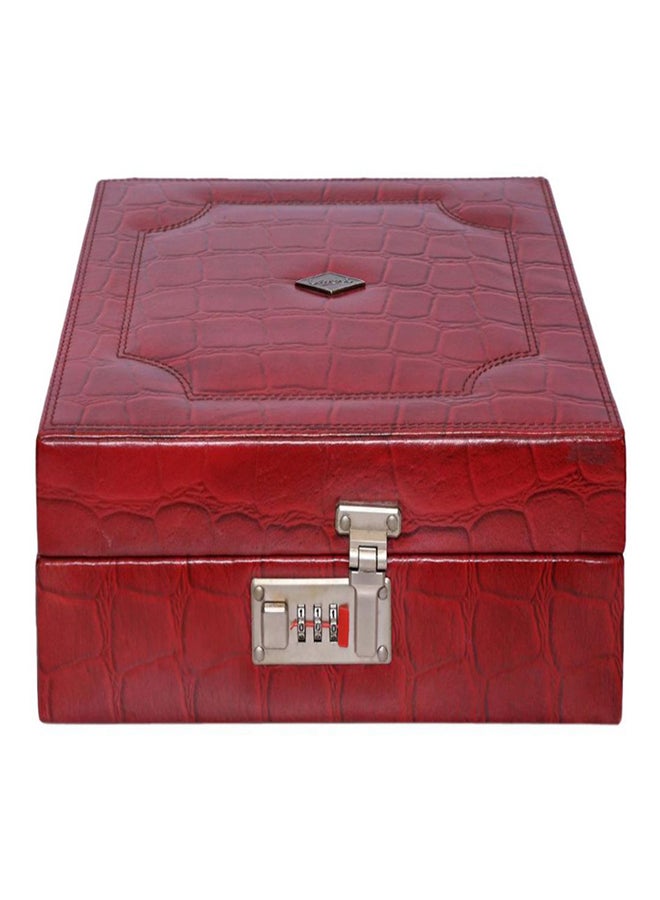 LAVERI LEATHER unisex 12-Grid Leather Watch Box - Image 3
