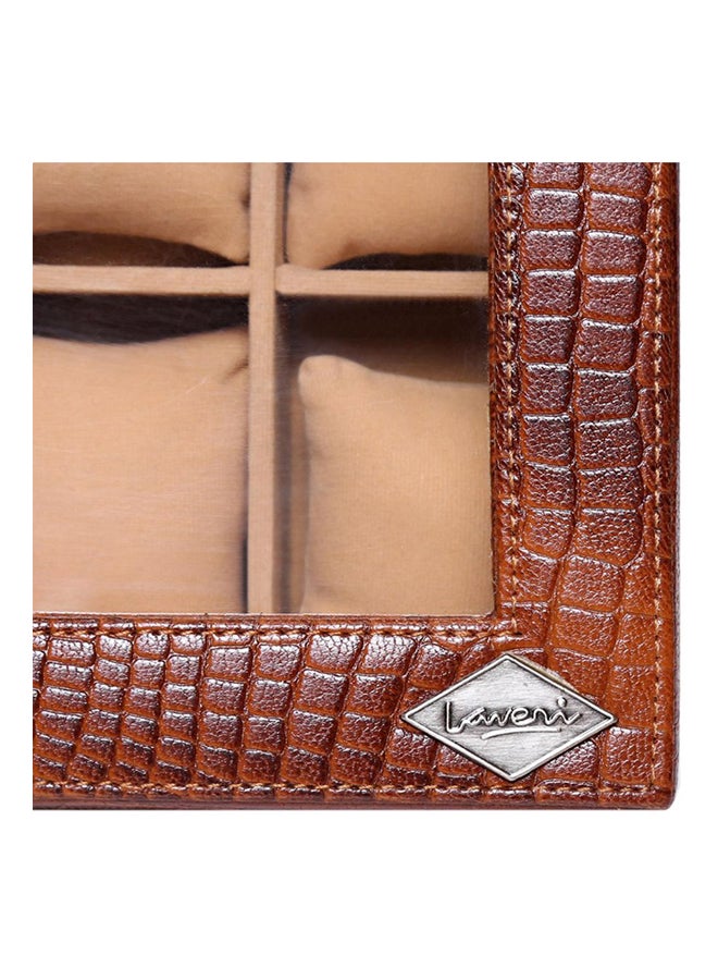 ليفراي صندوق ساعات جلدي بغطاء زجاجي - Image 4