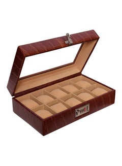 Glass Top Leather Watches  Box
