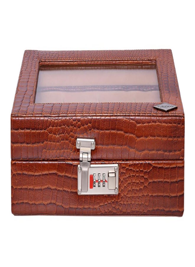 ليفراي صندوق ساعات جلدي بغطاء زجاجي - Image 2