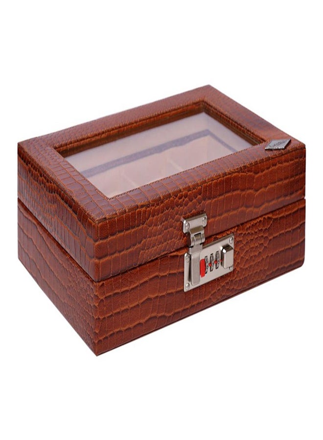 ليفراي صندوق ساعات جلدي بغطاء زجاجي - Image 3