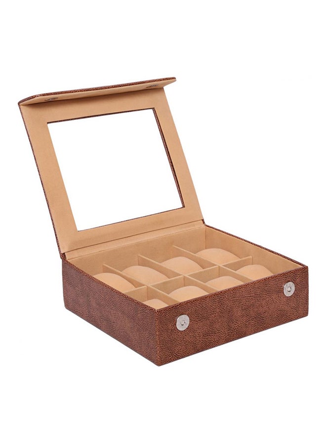 ليفراي صندوق ساعات جلدي بغطاء زجاجي unisex - Image 1