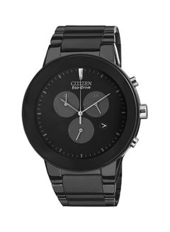 CITIZEN Women's Stainless Steel Chronograph Wrist Watch AT2245-57E - 48 mm - Black  - Image 1