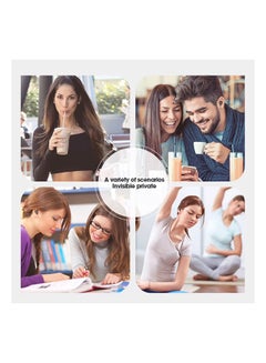 داكوم سماعات أذن إيرباد صغيرة لاسلكية K6P تعمل بالبلوتوث بتصميم يناسب شكل الأذن تأتي مع علبة شحن لهاتف هواوي ميت 20 برو أسود أسود  - Image 2