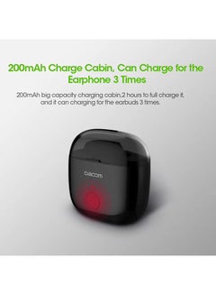 داكوم سماعات أذن إيرباد صغيرة لاسلكية K6P تعمل بالبلوتوث بتصميم يناسب شكل الأذن تأتي مع علبة شحن لهاتف هواوي ميت 20 برو أسود أسود  - Image 5