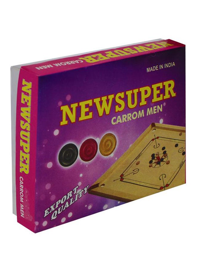 Wooden Carrom 24 Coins Set With Striker