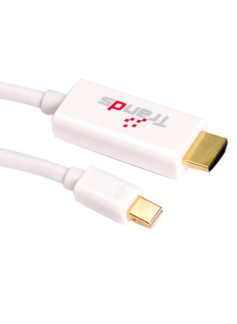 Mini Display Port HDMI Data Sync And Charging Cable White