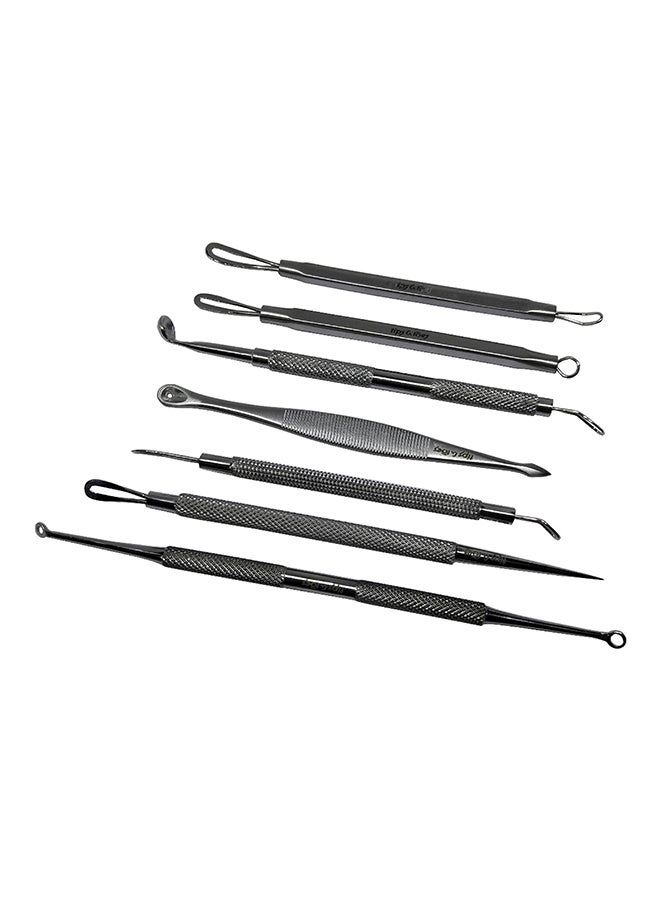 Tips & Toes 7-Piece Blackhead Remover Pimple Popper Tool Kit Silver  - Image 2