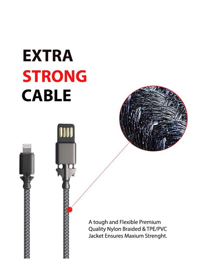 Lightning USB Data Sync And Charging Cable Silver