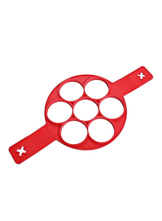 قطعتان من صانعة الكيك الجديدة مستديرة الشكل مزودة بفتحات دائرية الشكل أحمر - Image 1