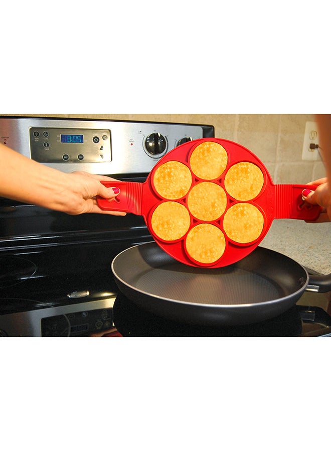 قطعتان من صانعة الكيك الجديدة مستديرة الشكل مزودة بفتحات دائرية الشكل أحمر - Image 5