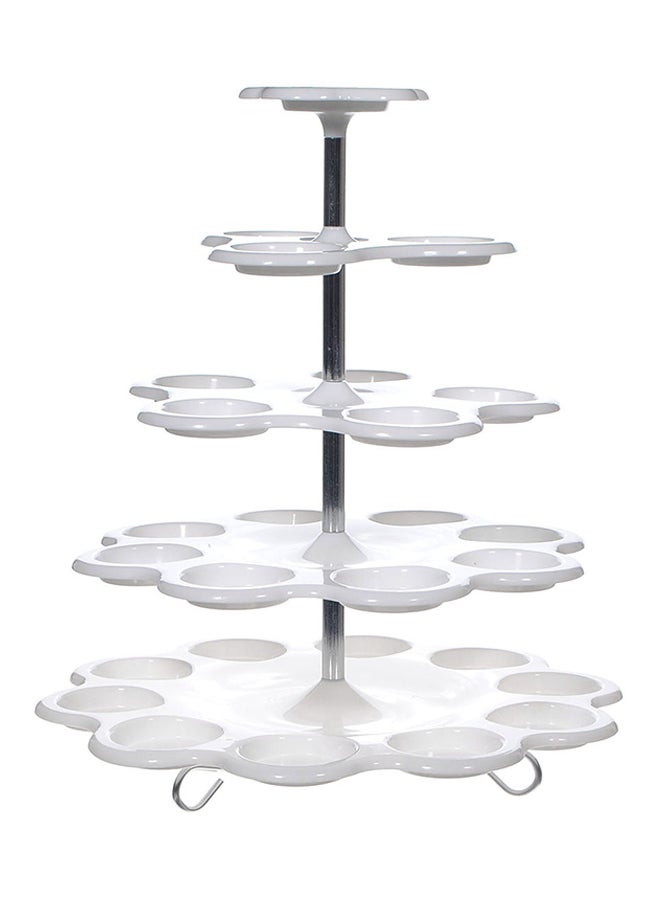 5-Tier Cup cake Stand White  - Image 1
