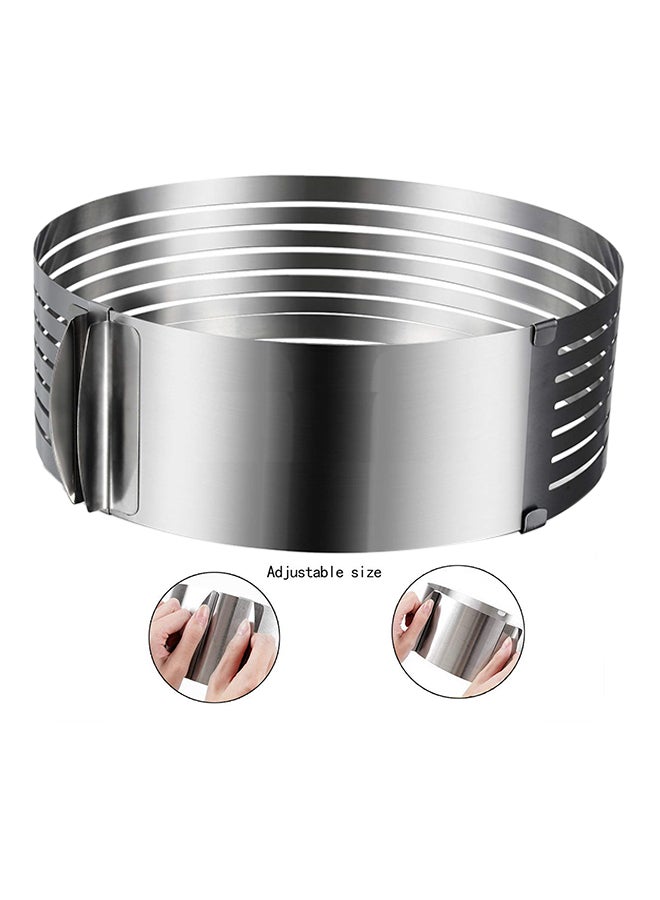 قطاعة كعك دائرية فضي 24-30سم - Image 2