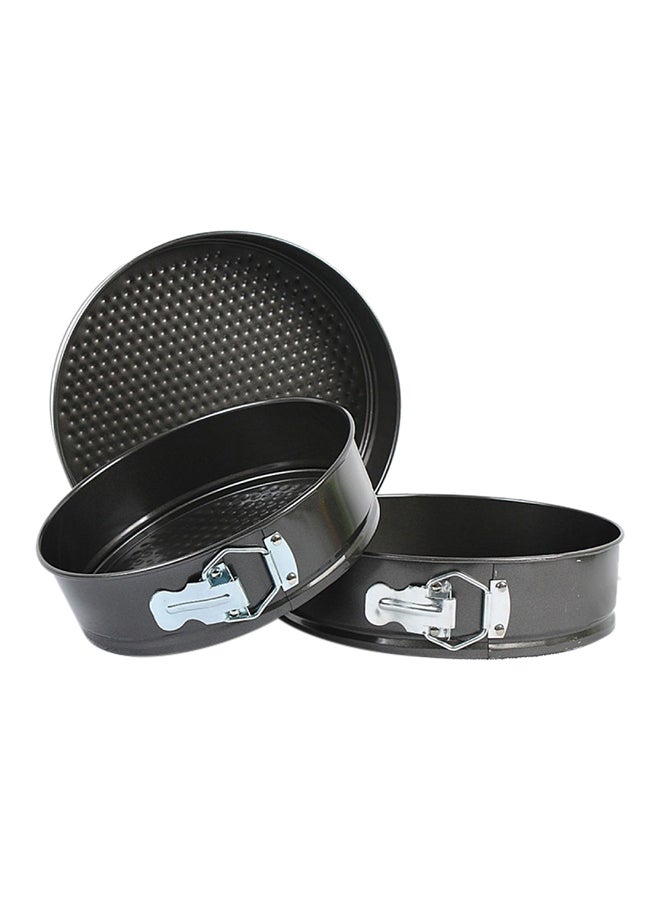 3-Piece Round Cake Pan Set Black - Image 1