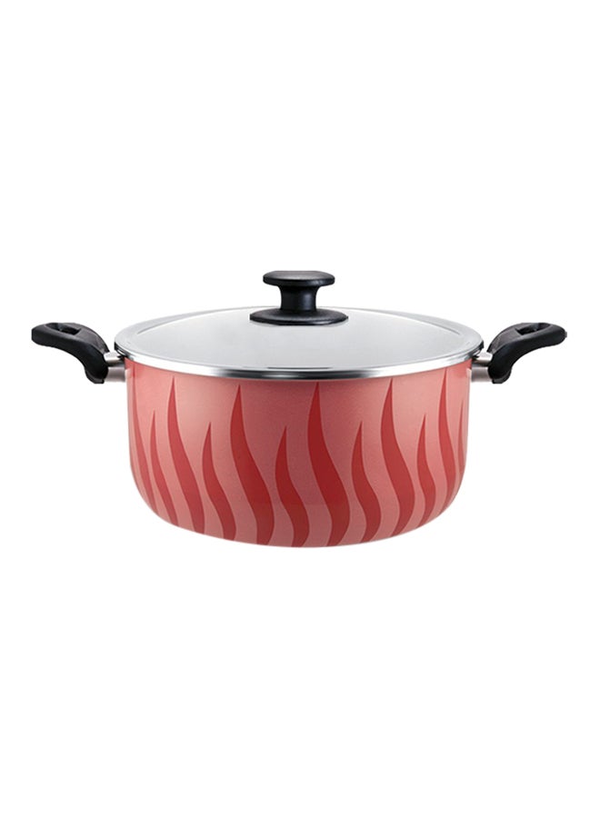 Tefal Non-Stick Tempo Stew Pot Red/Silver/Black 30cm 