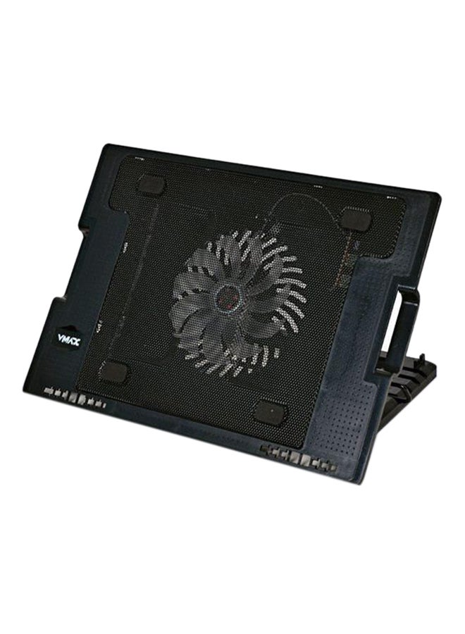 Vmax USB Connection Cooling Fan Pad Stand for Laptop Black